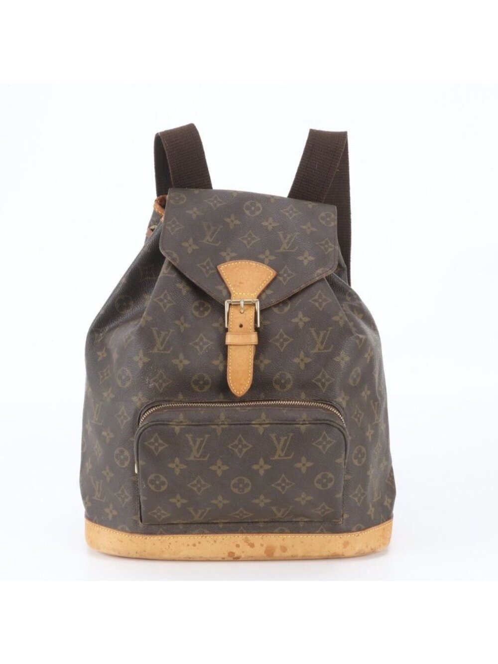 Louis Vuitton Monogram Montsouris GM Leather Backpack Shoulder Bag